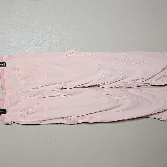 American Eagle Dreamy Drape Stretch Cargo Super High Waist Baggy Pants 6 Peach - Picture 5 of 10